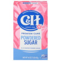 C&H Premium Cane Powdered Sugar, 16 Ounce