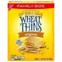 Wheat Thins Snacks, 100% Whole Grain, Original, Family Size - 14 Ounce