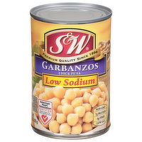 S&W Garbanzos, Low Sodium, Chick Peas - 15.5 Ounce