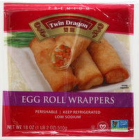 Twin Dragon Egg Roll Wrappers, Premium, 18 Ounce