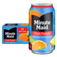 Minute Maid Fruit Punch Juice Drink Fridge Pack Cans - 12 Each