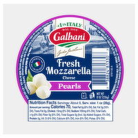 Galbani Cheese, Fresh Mozzarella, Pearls - 8 Ounce