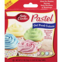 Betty Crocker Food Colors, Pastel, Gel, 4 Each