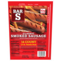 Bar S Smoked Classic Sausage Family Pack