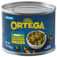 Ortega Mild Diced Fire Roasted Green Chiles - 7 Ounce