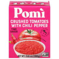 Pomi Tomatoes, with Chili Pepper, Crushed - 13.8 Ounce