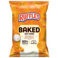 Ruffles Baked Not Fried Cheddar & Sour Cream Flavored Potato Crisps
