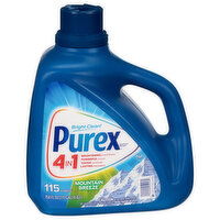 Purex Concentrated Detergent, Mountain Breeze, 4 in 1 - 150 Fluid ounce