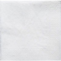 2 ply white embossed beverage napkin 5" folded - 250 Each