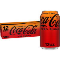 Coca-Cola Zero Sugar Orange Cream Soda Cans - 12 Each