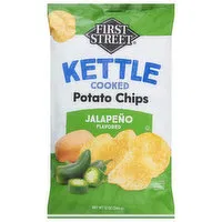 First Street Potato Chips, Jalapeno Flavored - 12 Ounce