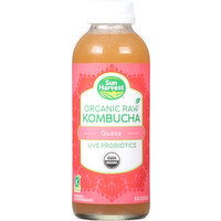 Sun Harvest Kombucha, Organic Raw, Guava - 16 Fluid ounce