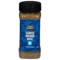 First Street Basil, Coarse Ground - 3 Ounce