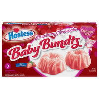 Hostess Baby Bundts, Strawberry Cheesecake, Exchange Pack - 8 Each