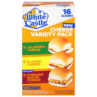White Castle Jalapeno/Classic/Cheddar Bacon Cheese Sliders Cheese Variety Pack - 16 Each