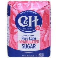 C&H Sugar, Pure Cane, Granulated, Premium, 160 Ounce