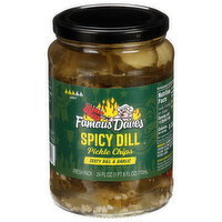 Famous Dave's Hot Spicy Dill Pickle Chips - 24 Fluid ounce