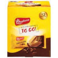 Bauducco Wafers, Chocolate, Bite Size, 12 Packs - 12 Each