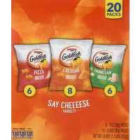 Goldfish Baked Snack Crackers, Say Cheese Variety, 20 Packs, 18.8 Ounce