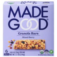 MadeGood Granola Bars, Mixed Berry - 5.1 Ounce