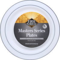 First Street Plates, Elegant Premium Plastic, 10-1/4 Inch - 12 Each