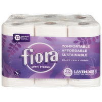 Fiora Bath Tissue, Soft + Strong, Double+ Rolls, Lavender Scent, 2-Ply, 347.7 Square foot