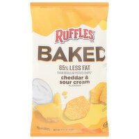 Ruffles Potato Crisps, Cheddar & Sour Cream, Baked - 6.25 Ounce