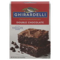 Ghirardelli Brownie Mix, Premium, Double Chocolate - 18 Ounce