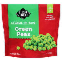 First Street Green Peas, Steams-in-Bag, 12 Ounce