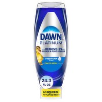 Dawn Platinum EZ-Squeeze Dish Soap Liquid, Fresh Rain - 24.3 Ounce