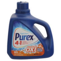 Purex Concentrated Detergent, Bright Clean, 4 in 1, 128 Fluid ounce