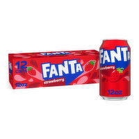 Fanta Strawberry Soda Fruit Flavored Soft Drink - 12 Each