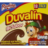 Ricolino Candy, Hazelnut and Vanilla, 18 Pack - 18 Each