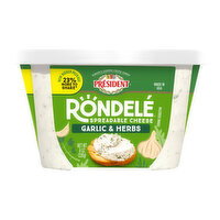 President Président® Rondelé® Creamy Whipped Garlic & Herbs Spreadable Cheese - 8 Ounce