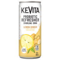 KeVita Sparkling Drink, Lemon Ginger, Probiotic Refresher - 12 Fluid ounce