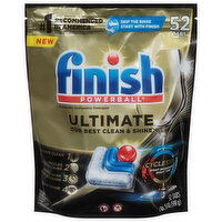 Finish Dishwasher Detergent, Ultimate, Tabs, 52 Each