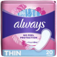 Always Daily Liners, Regular Absorbency, Unscented - 20 Each