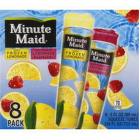 Minute Maid Frozen Lemonade, Soft, Lemonade/Raspberry Lemonade, Squeeze Tubes, 8 Pack - 8 Each