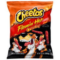 Cheetos Cheese Flavored Snacks, Flamin' Hot Flavored, Crunchy, 8.5 Ounce