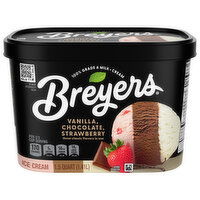 Breyers Vanilla, Chocolate, Strawberry Ice Cream