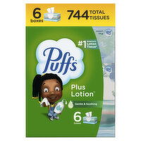 Puffs Plus Lotion Facial Tissue, 744 Each