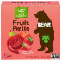 Bear Fruit Rolls, Apple-Pear Strawberry - 5 Each