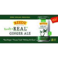 Reed's Zero Real Ginger Ale, 12 oz Cans, 96 Ounce