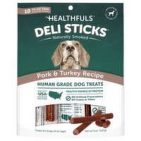 Healthfuls Human Grade Pork & Turkey Recipe Dog Treats - 10 Each