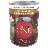 Purina One Dog Food, Tender Cuts in Gravy with Real Turkey & Venison, Adult - 13 Ounce