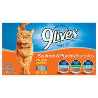 9lives wet cat food, Seafood & Poultry Favorites - 24 Each