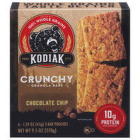 Kodiak Granola Bars, Crunchy, Chocolate Chip - 6 Each