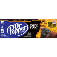 Dr Pepper Soda, Zero Sugar, Dark Berry, 12 Pack - 12 Each