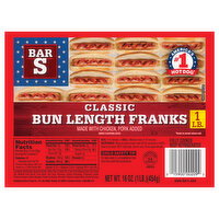 Bar S Classic Bun Length Franks - 16 Ounce