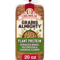 Oroweat Shelf-Stable Plant Protein Whole Grains Pre-sliced Bread, 20 oz - 20 Fluid ounce